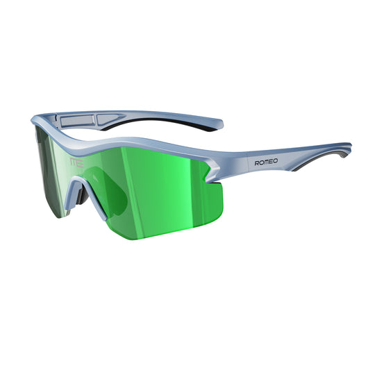 BLUE FLUOR  - PERFORMANCE SUNGLASSES — BLUE / GREEN